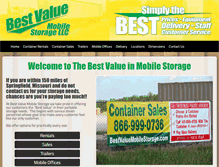 Tablet Screenshot of bestvaluemobilestorage.com